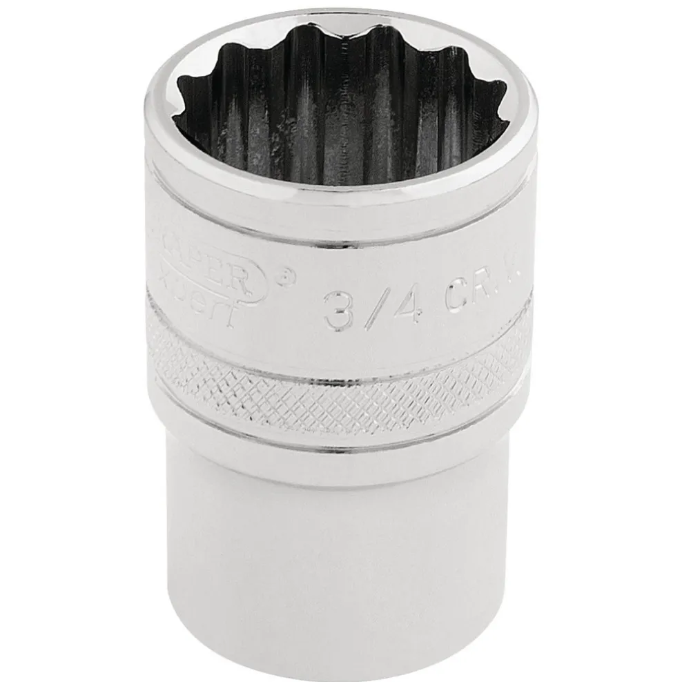 Draper Expert HI-TORQ® 12 Point Socket, 1/2" Sq. Dr., 3/4"