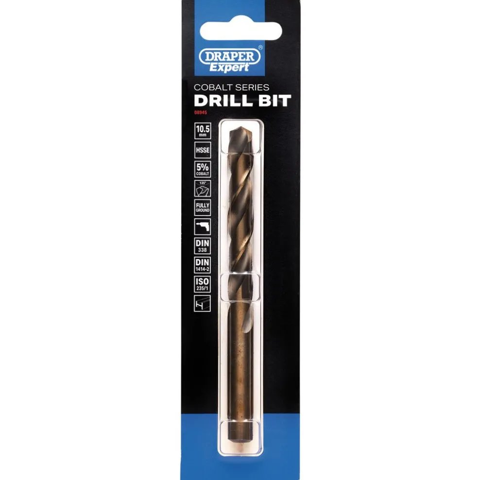 Draper Expert HSSE M35 Cobalt Drill Bit, 10.5 x 142mm