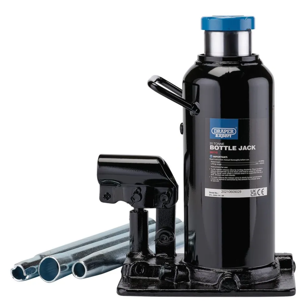 Draper Expert Hydraulic Bottle Jack, 20 Tonne