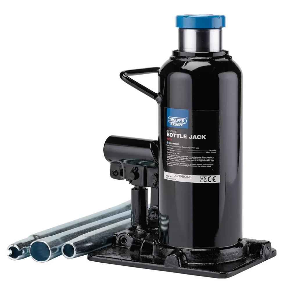 Draper Expert Hydraulic Bottle Jack, 20 Tonne