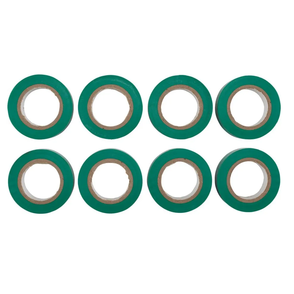 Draper Expert Insulation Tape to BSEN60454/Type2, 10m x 19mm, Green (Pack of 8)