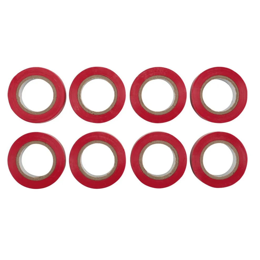 Draper Expert Insulation Tape to BSEN60454/Type2, 10m x 19mm, Red (Pack of 8)