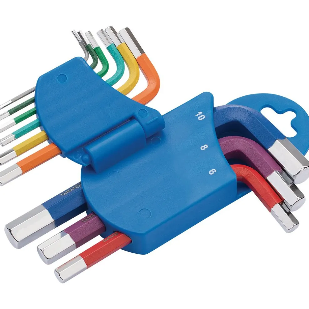 Draper Expert Metric Coloured Short Arm Hex. Key Set (9 Piece)