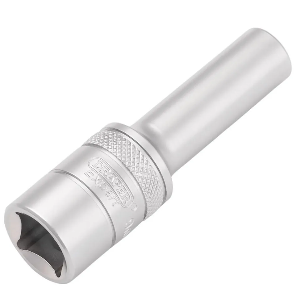 Draper Expert Metric Deep Socket, 1/2" Sq. Dr., Micro Satin Chrome, 9mm