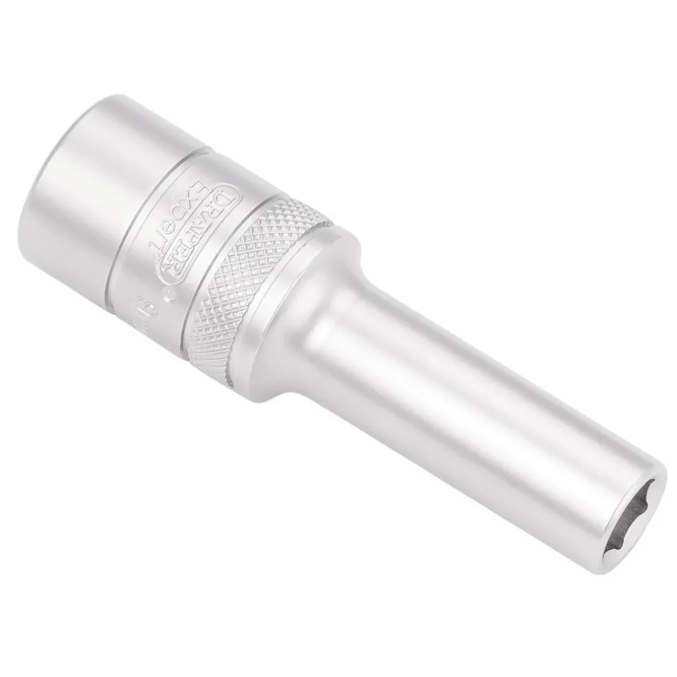 Draper Expert Metric Deep Socket, 1/2" Sq. Dr., Micro Satin Chrome, 9mm