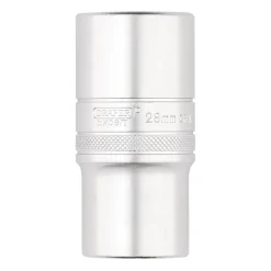 Draper Expert Metric Deep Socket, 1/2" Sq. Dr., Micro Satin Chrome, 28mm