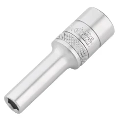 Draper Expert Metric Deep Socket, 1/2" Sq. Dr., Micro Satin Chrome, 8mm