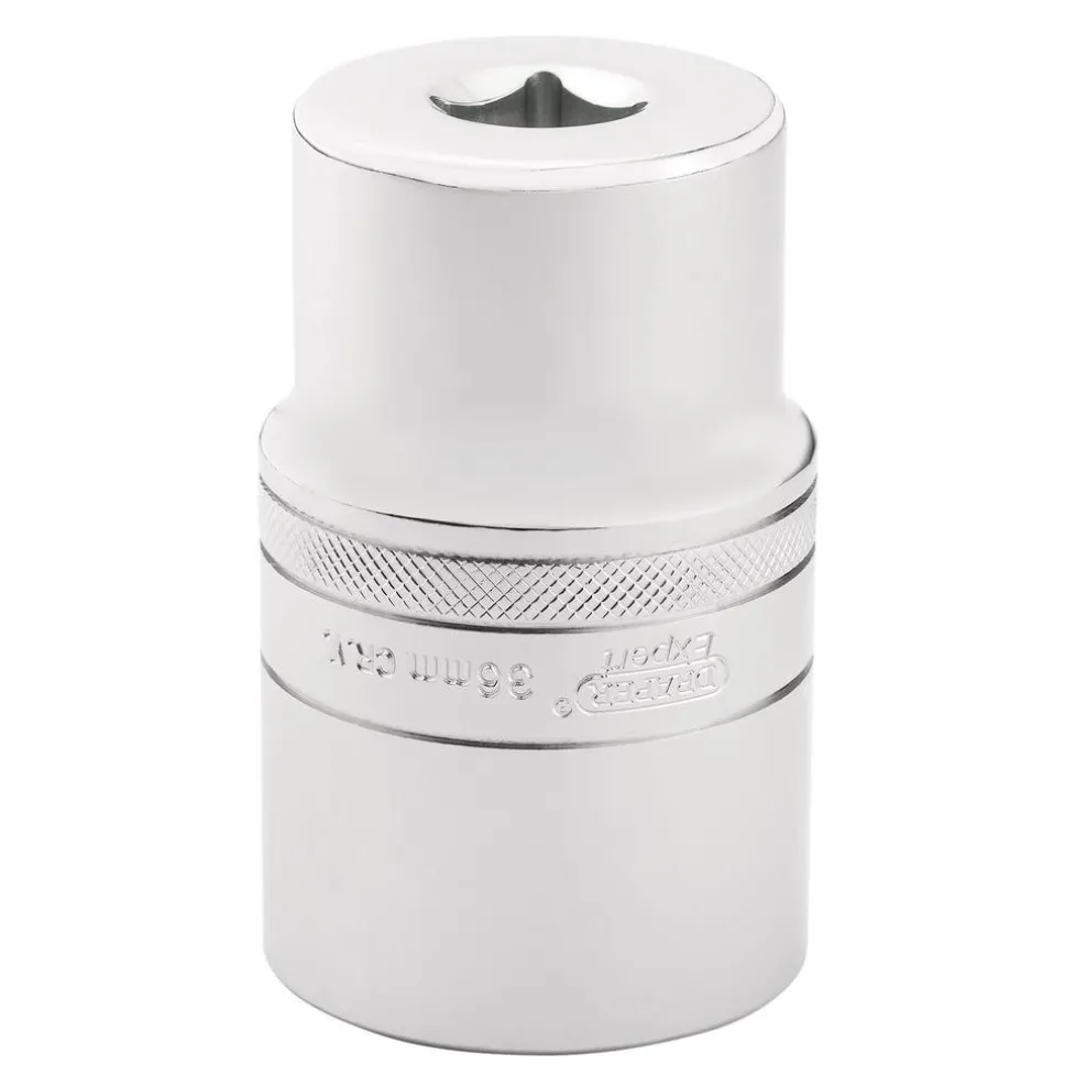 Draper Expert Metric Deep Socket, 1/2" Sq. Dr., Polished Chrome, 36mm