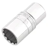 Draper Expert Metric Deep Socket, 1/2" Sq. Dr., Polished Chrome, 28mm