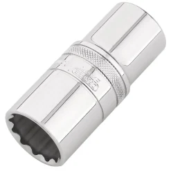 Draper Expert Metric Deep Socket, 1/2" Sq. Dr.,Polished Chrome, 25mm