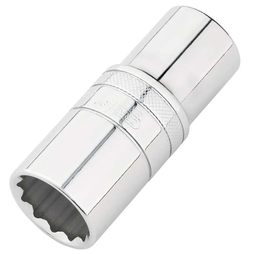 Draper Expert Metric Deep Socket, 1/2" Sq. Dr., Polished Chrome, 23mm