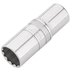 Draper Expert Metric Deep Socket, 1/2" Sq. Dr., Polished Chrome, 21mm