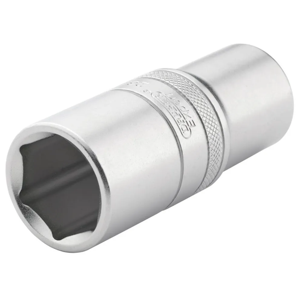Draper Expert Metric Deep Socket, 1/2" Sq. Dr., Micro Satin Chrome, 23mm