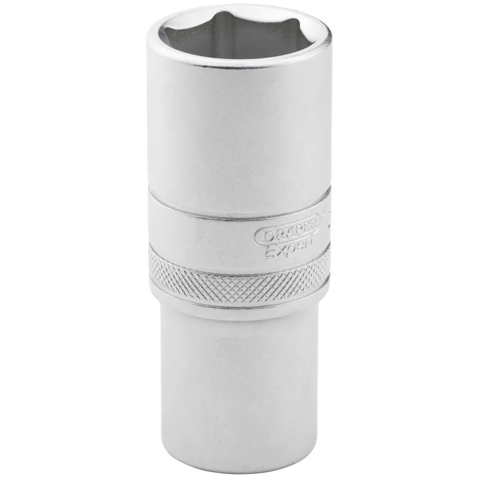 Draper Expert Metric Deep Socket, 1/2" Sq. Dr., Micro Satin Chrome, 23mm