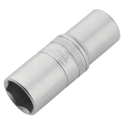 Draper Expert Metric Deep Socket, 1/2" Sq. Dr., Micro Satin Chrome, 21mm