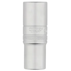 Draper Expert Metric Deep Socket, 1/2" Sq. Dr., Micro Satin Chrome, 21mm