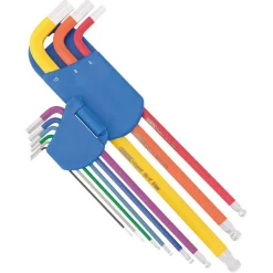 Draper Expert Metric Extra Long Hex. and Ball End Key Set, Colour Coded (9 Piece)