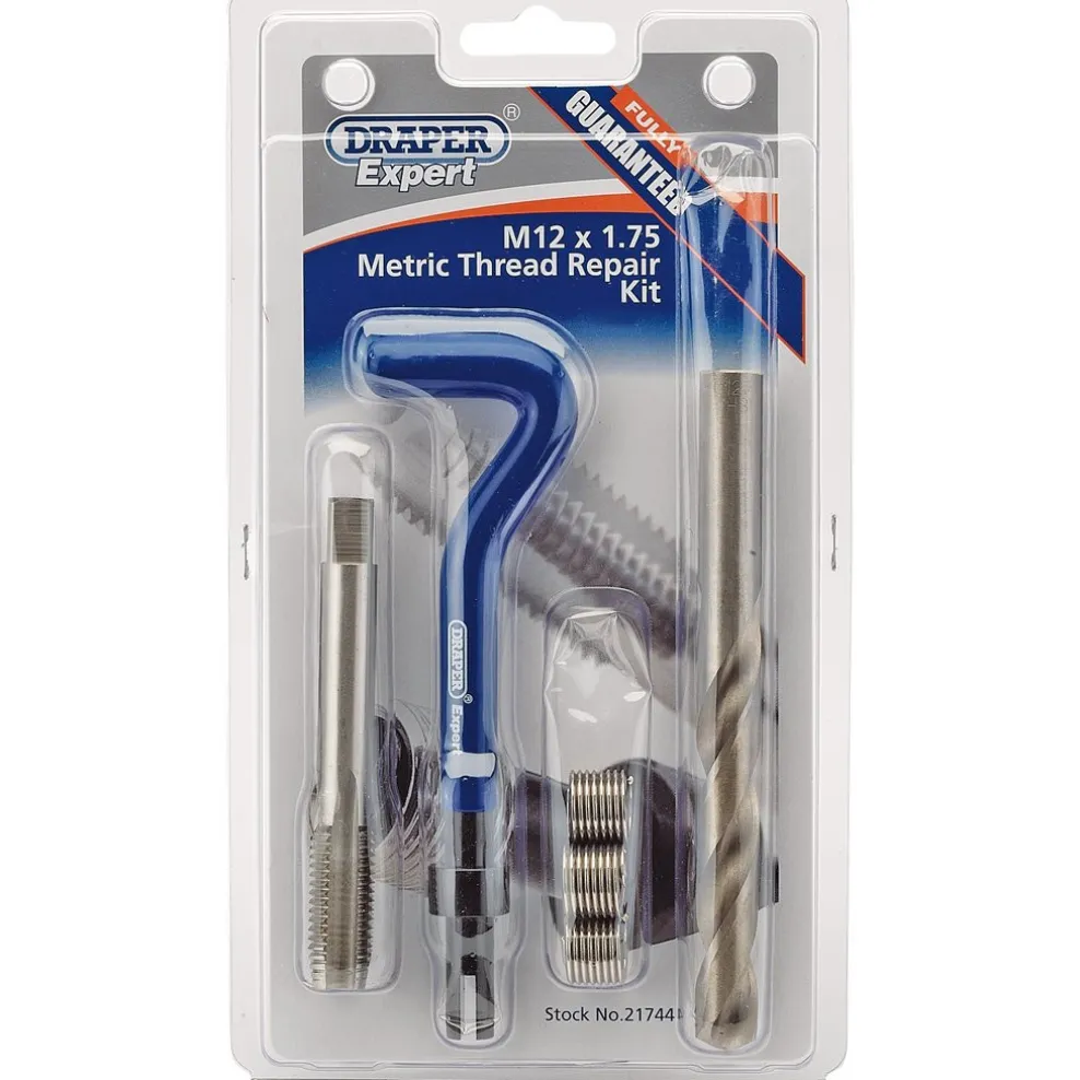Draper Expert Metric Thread Repair Kit, M12 x 1.75