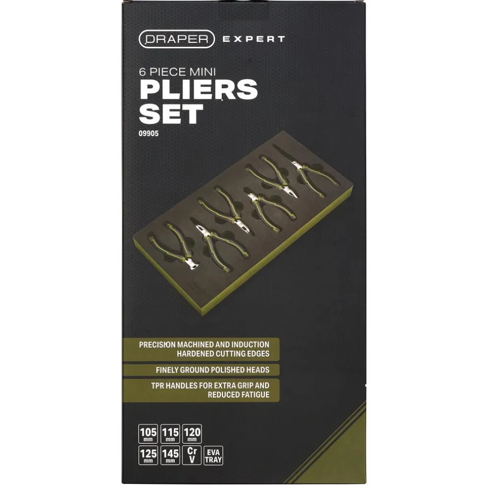 Draper Expert Mini Pliers Set in EVA Foam Tray (6 Piece)