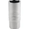 Draper Expert 14mm Thread 6 Point Satin Chrome Spark Plug Socket, 1/2" Sq. Dr., 21mm