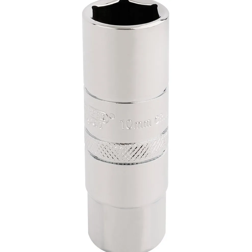 Draper Expert 10mm Thread 6 Point Spark Plug Socket, 3/8" Sq. Dr., 16mm