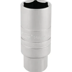 Draper Expert 14mm Thread 6 Point Satin Chrome Spark Plug Socket, 3/8" Sq. Dr., 21mm