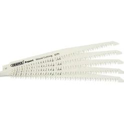 Draper Expert 150mm 6tpi Bi-Metal Reciprocating Saw Blades for Wood Cutting - Pack of 5