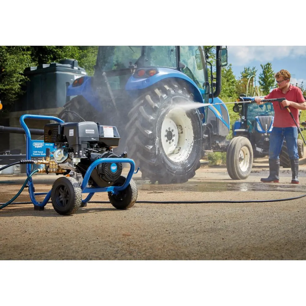 Draper Expert Petrol Pressure Washer, 13Hp