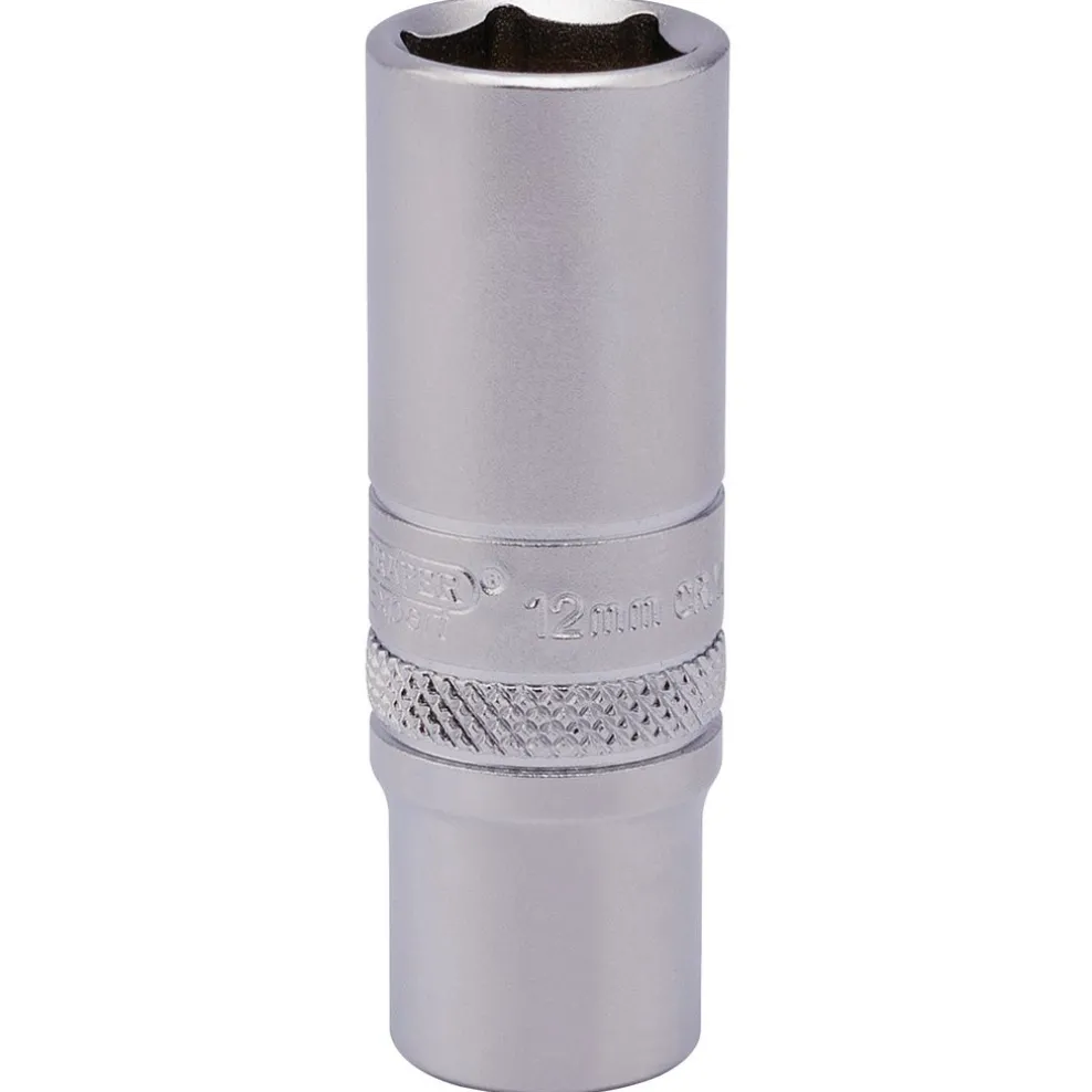Draper Expert 6 Point Deep Socket, 1/4" Sq. Dr., 12mm