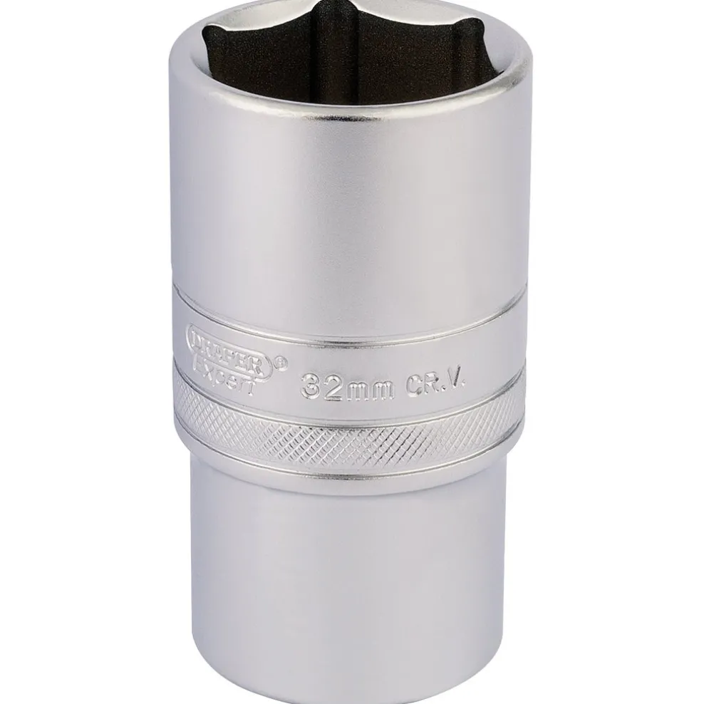 Draper Expert 6 Point Metric Deep Socket, 1/2" Sq. Dr., 32mm