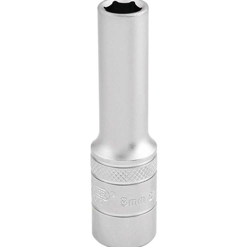Draper Expert 6 Point Metric Deep Socket, 3/8" Sq. Dr., 8mm