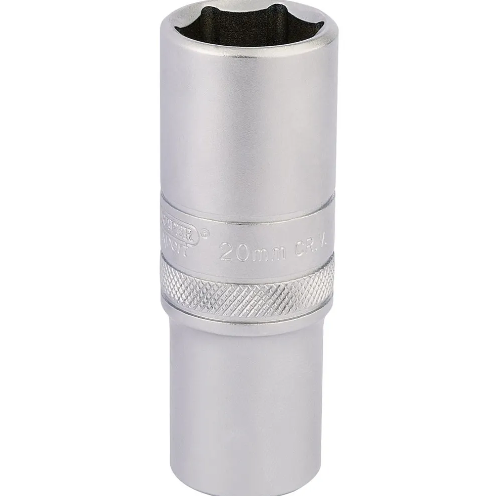 Draper Expert 6 Point Metric Deep Socket, 1/2" Sq. Dr., 20mm