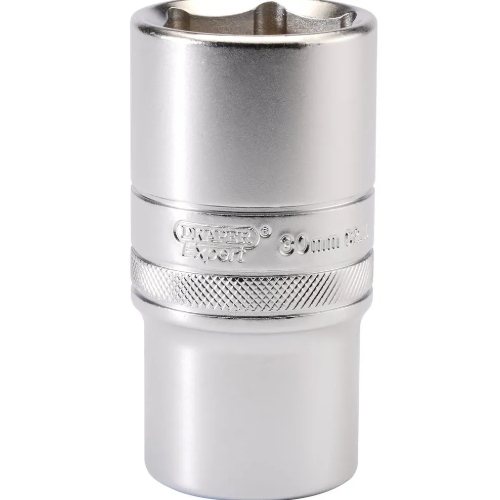Draper Expert 6 Point Metric Deep Socket, 1/2" Sq. Dr., 30mm