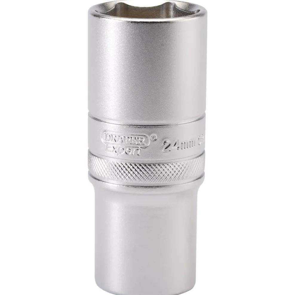 Draper Expert 6 Point Metric Deep Socket, 1/2" Sq. Dr., 24mm