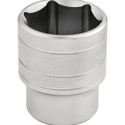 Draper Expert 6 Point Metric Socket, 1/2" Sq. Dr., 27mm