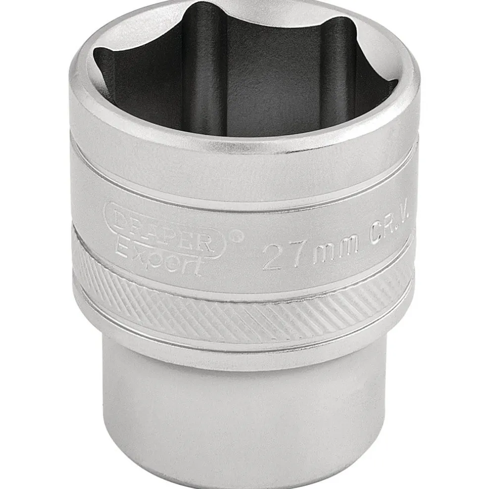 Draper Expert 6 Point Metric Socket, 1/2" Sq. Dr., 27mm
