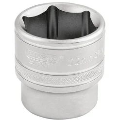 Draper Expert 6 Point Metric Socket, 3/8" Sq. Dr., 22mm