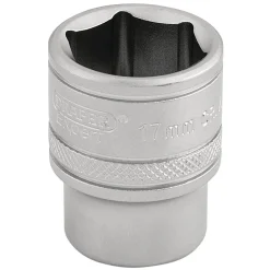 Draper Expert 6 Point Metric Socket, 3/8" Sq. Dr., 17mm