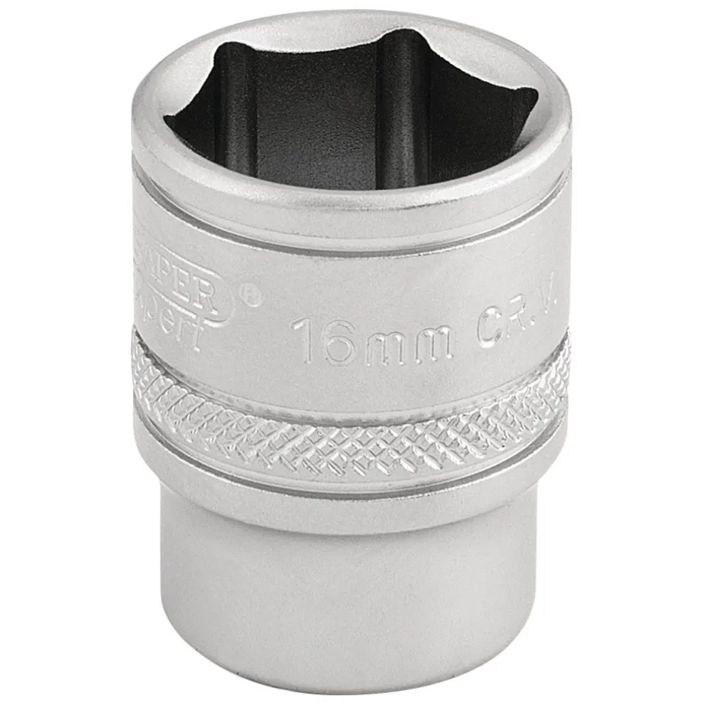 Draper Expert 6 Point Metric Socket, 3/8" Sq. Dr., 16mm