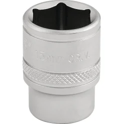 Draper Expert 6 Point Metric Socket, 3/8" Sq. Dr., 15mm