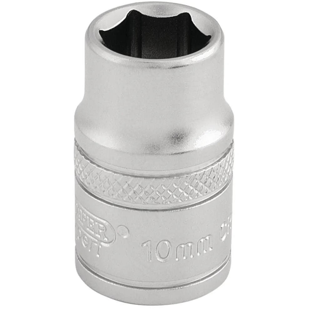 Draper Expert 6 Point Metric Socket, 3/8" Sq. Dr., 10mm