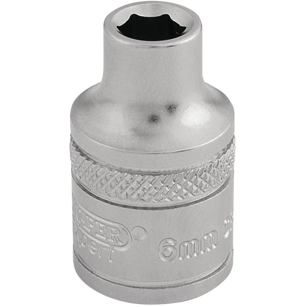 Draper Expert 6 Point Metric Socket, 3/8" Sq. Dr., 6mm