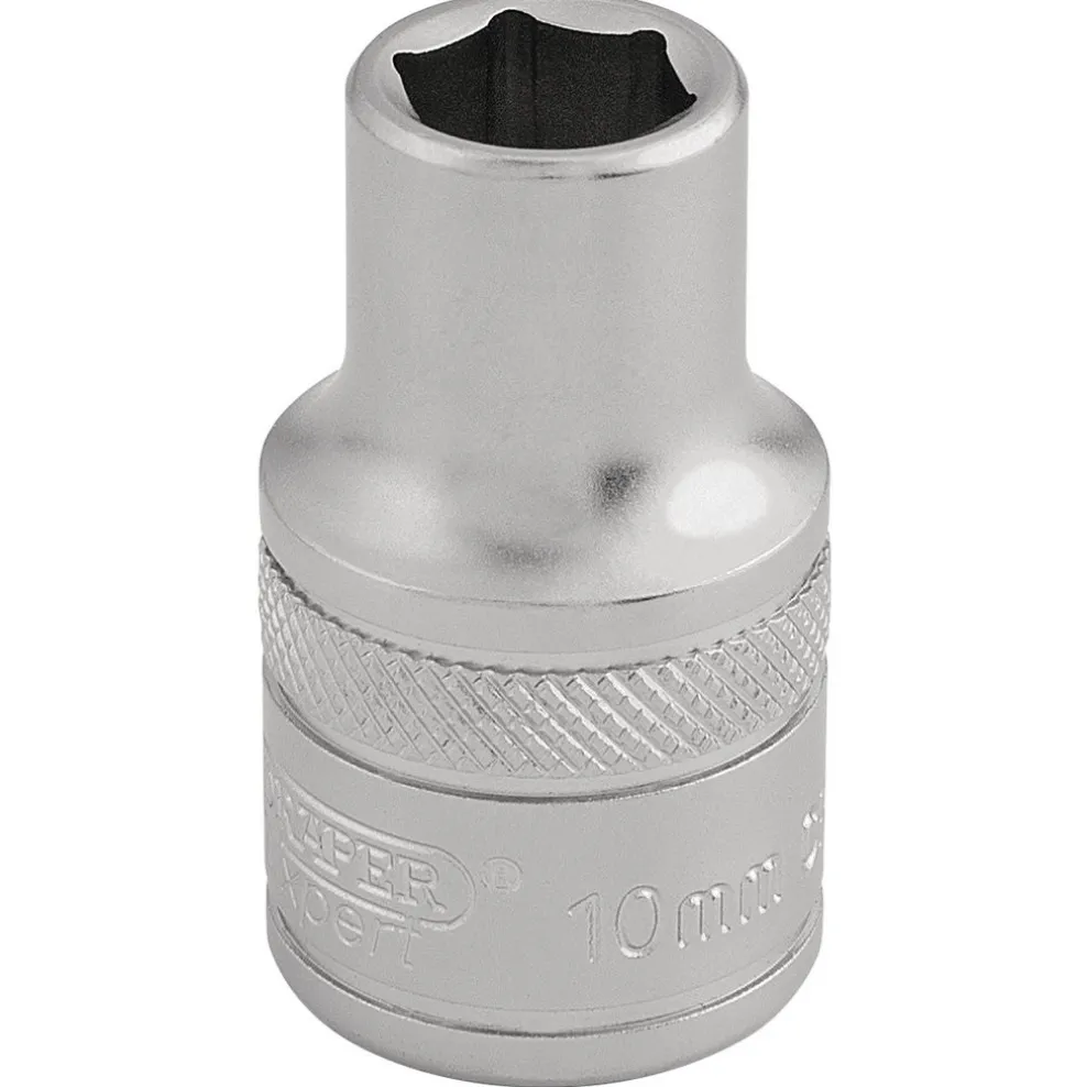 Draper Expert 6 Point Metric Socket, 1/2" Sq. Dr., 10mm