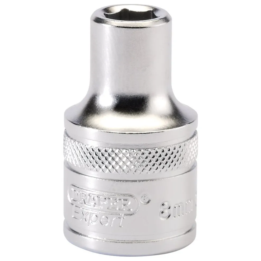 Draper Expert 6 Point Metric Socket, 1/2" Sq. Dr., 8mm