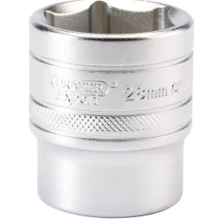 Draper Expert 6 Point Metric Socket, 1/2" Sq. Dr., 28mm