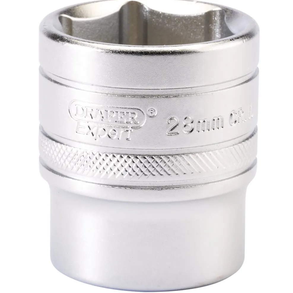 Draper Expert 6 Point Metric Socket, 1/2" Sq. Dr., 28mm