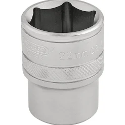 Draper Expert 6 Point Metric Socket, 1/2" Sq. Dr., 22mm