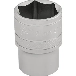 Draper Expert 6 Point Metric Socket, 1/2" Sq. Dr., 21mm