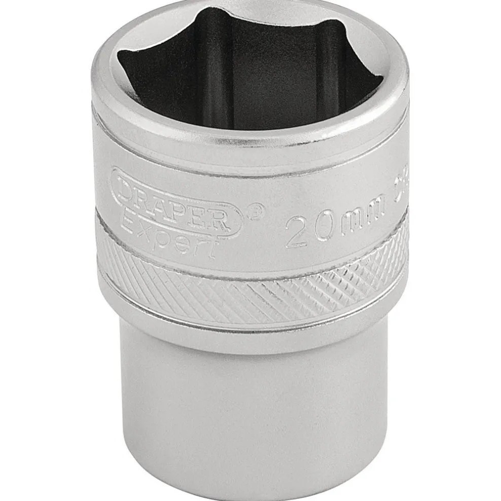 Draper Expert 6 Point Metric Socket, 1/2" Sq. Dr., 20mm