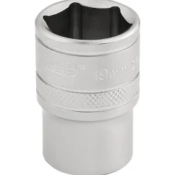 Draper Expert 6 Point Metric Socket, 1/2" Sq. Dr., 19mm